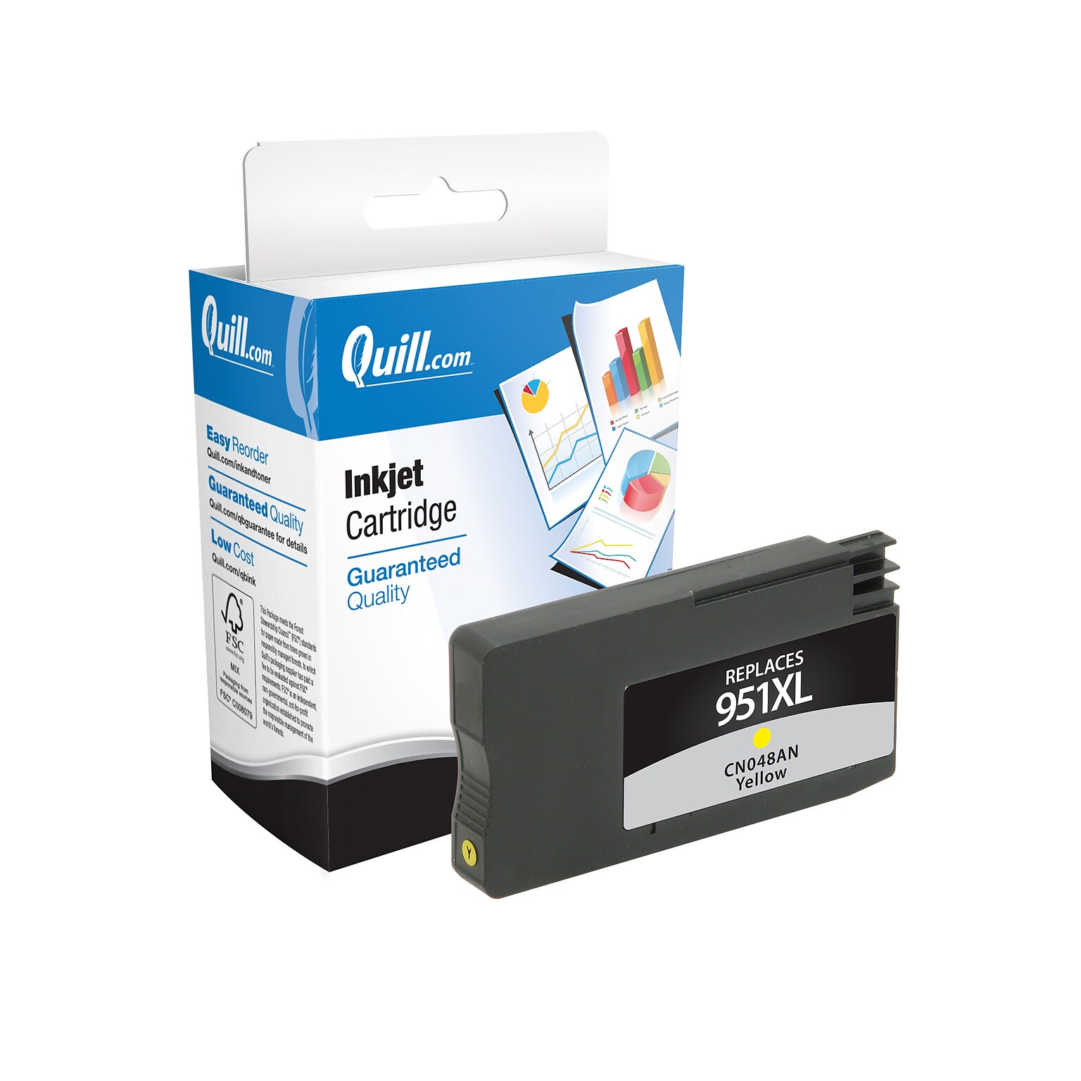 Quill Brand® HP 951XL Remanufactured Yellow Ink Cartridge, High Yield (CN048AN#140)