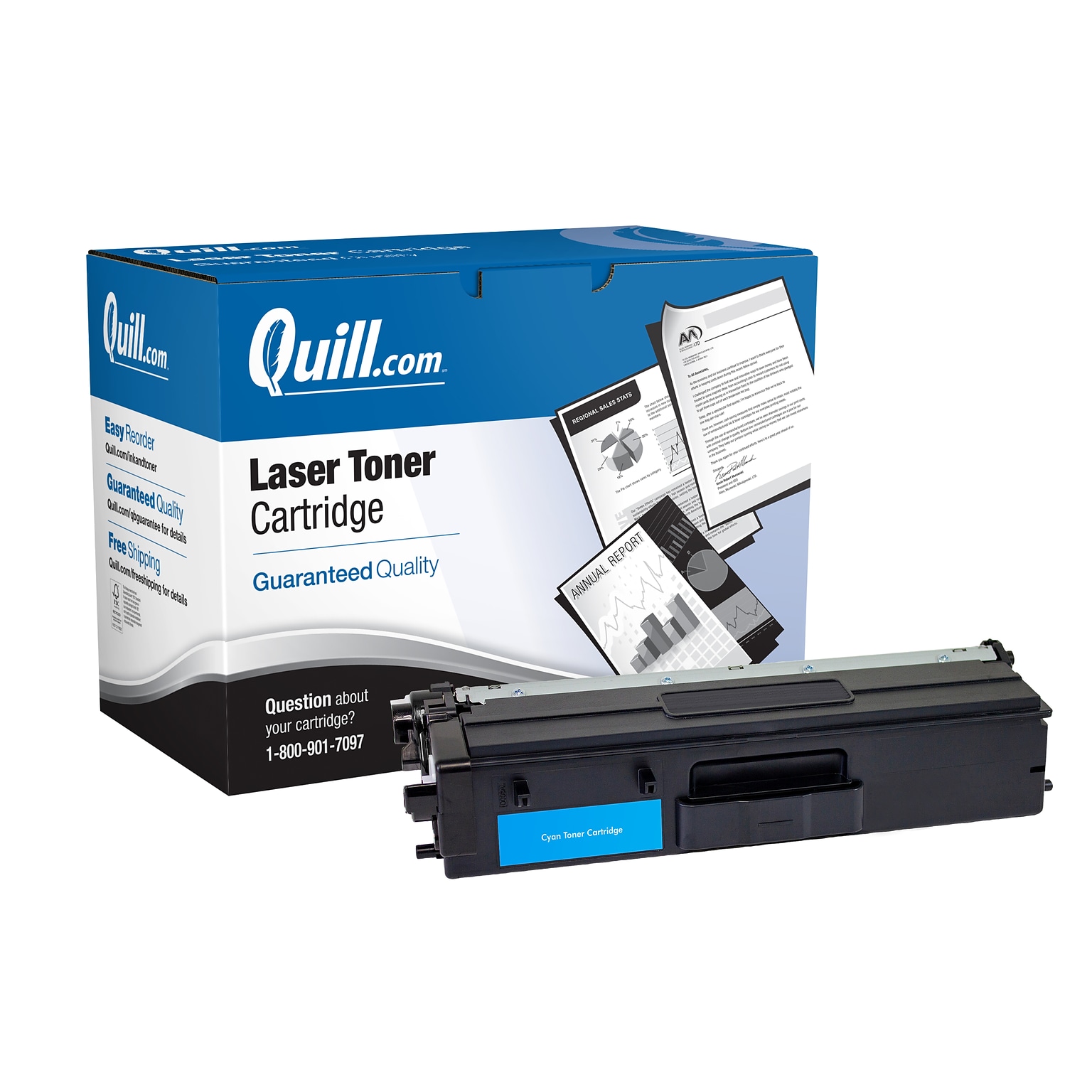 Quill Brand® Brother TN436 Remanufactured Cyan Laser Toner Cartridge, Extra High Yield (TN436C)