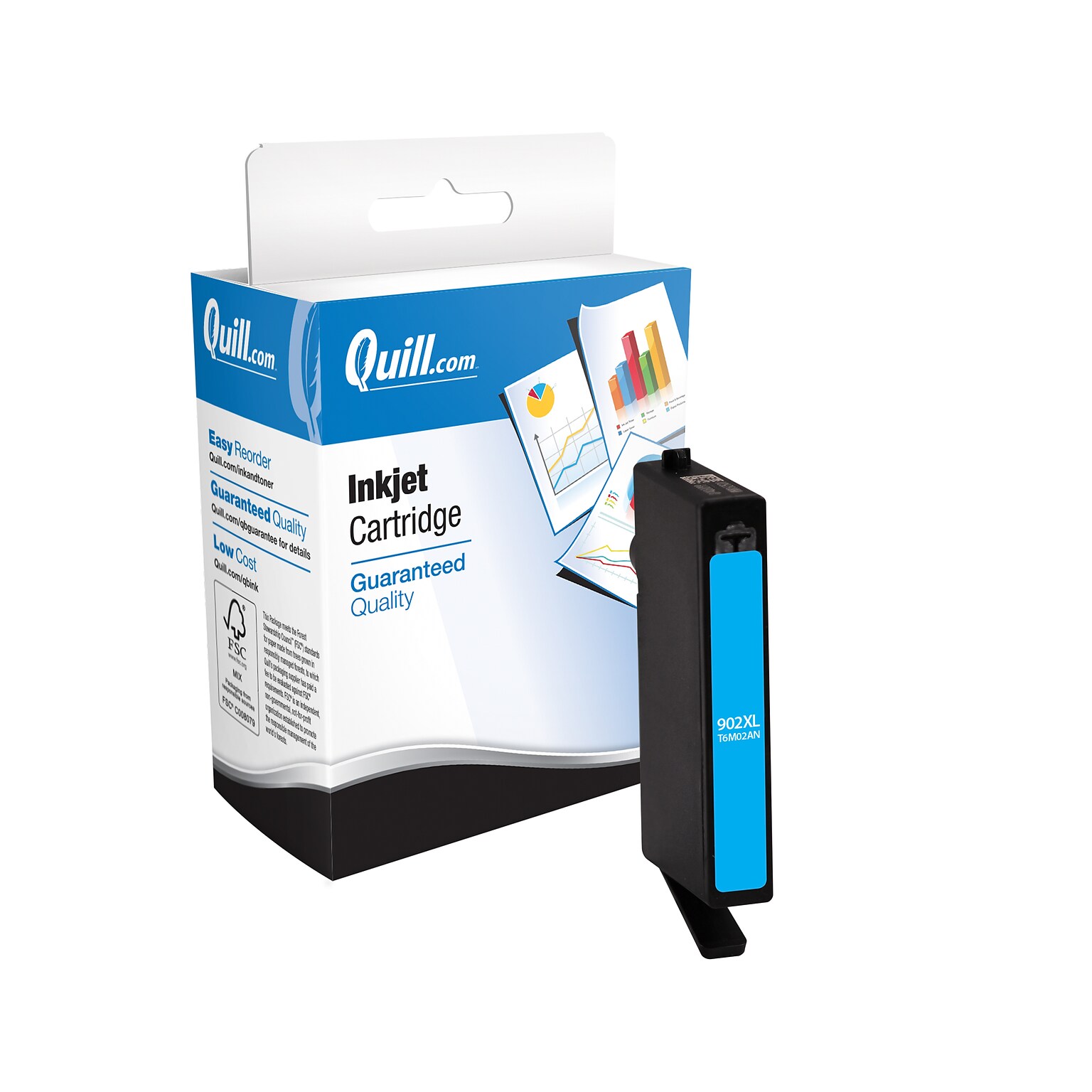 Quill Brand® HP 902XL Remanufactured Cyan Ink Cartridge, High Yield (T6M02AN#140)