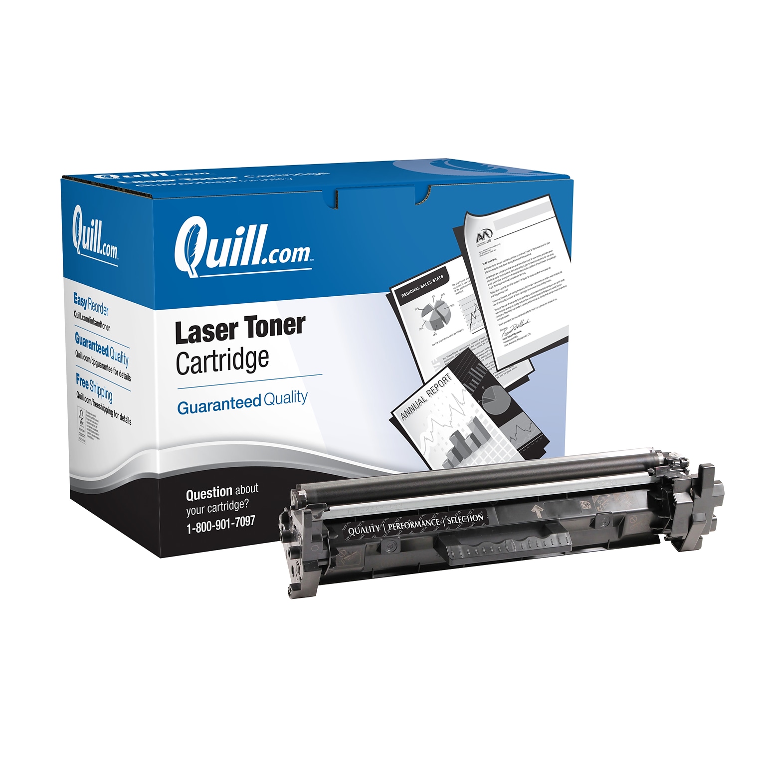 Quill Brand® HP 17A Remanufactured Black Laser Toner Cartridge, Standard Yield (CF217A)