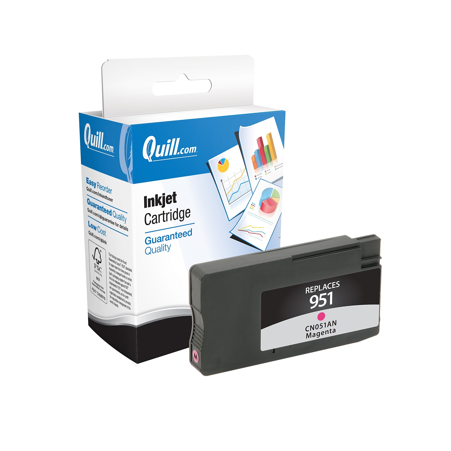 Quill Brand® Remanufactured Magenta High Yield Ink Cartridge Replacement for HP 951XL (CN047AN) (Lifetime Warranty)