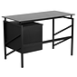 Flash Furniture 46" Glass Glass Computer Desks Black (NANWK036)