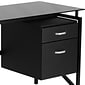 Flash Furniture 46" Glass Glass Computer Desks Black (NANWK036)