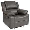 Flash Furniture Harmony Leather/Faux Leather Standard Recliner, Gray (BT705971GY)