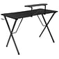 Flash Furniture 52"W Table Desk, Black (NAN-RS-G1031-BK-GG)