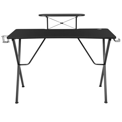 Flash Furniture 52"W Table Desk, Black (NAN-RS-G1031-BK-GG)