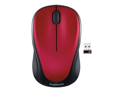Logitech M317 Wireless Optical Mouse, Red (910-002893)