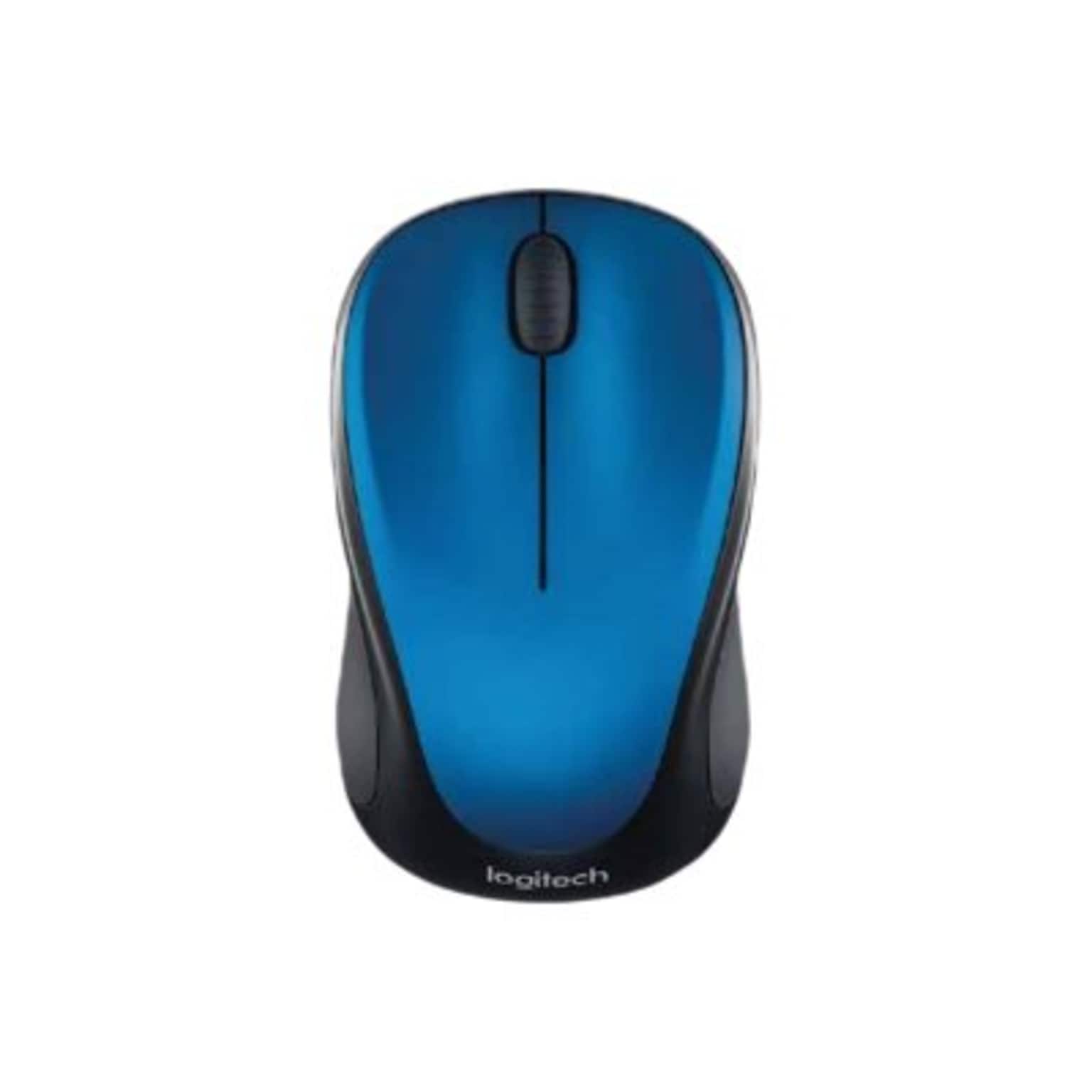 Logitech M317 Wireless Optical Mouse, Steel Blue (910-002901)