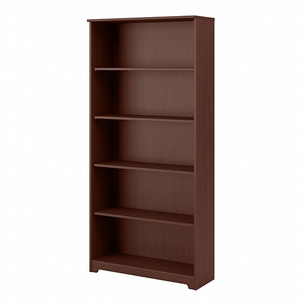 Bush Furniture Cabot 5 Shelf 66H Bookcase, Harvest Cherry (WC31466-03)