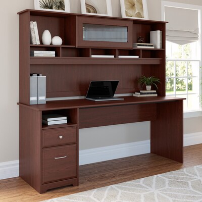 Bush Furniture Cabot 72W Computer Desk with Drawers, Harvest Cherry (WC31472-03)