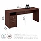 Bush Furniture Cabot 72W Computer Desk with Drawers, Harvest Cherry (WC31472-03)