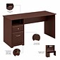 Bush Furniture Cabot 60W Computer Desk with Hutch and Drawers, Harvest Cherry (CAB042HVC)