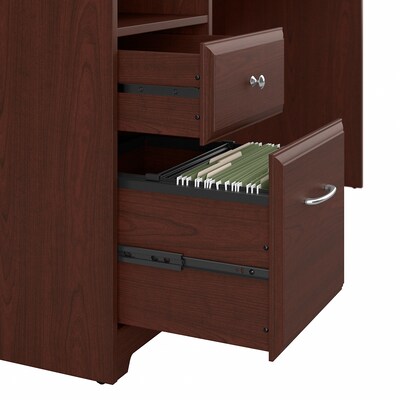 Bush Furniture Cabot 60W Computer Desk with Hutch and Drawers, Harvest Cherry (CAB042HVC)