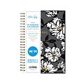 2022 Blue Sky Baccara Dark 5 x 8 Weekly & Monthly Planner, Black/White/Yellow (110212-22)