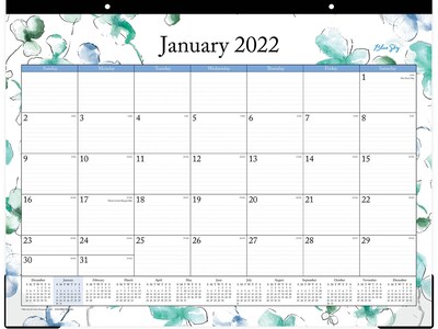 2022 Blue Sky Lindley 17 x 22 Monthly Desk Pad Calendar, Multicolor (100018-22)