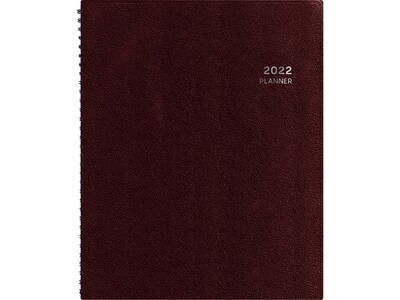2022 Blue Sky 8.25 x 11 Weekly & Monthly Appointment Book, Aligned, Burgundy (123848-22)