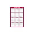 2022 Blue Sky Classic Red 48 x 32 Yearly Dry-Erase Wall Calendar, Reversible, Red/White (100034-22)
