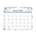 2022 Blue Sky Lindley 8.75 x 11 Monthly Calendar, White/Blue/Green (101593-22)