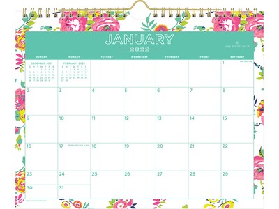 2022 Blue Sky Day Designer 8.75 x 11 Monthly Calendar, Peyton White (103629-22)