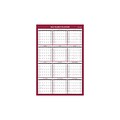 2022 Blue Sky Classic Red 36 x 24 Yearly Dry-Erase Wall Calendar, Reversible, Red/White (116054-22)