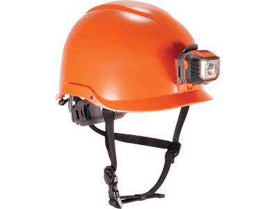 Ergodyne Skullerz 8974 Class E Safety Helmet & LED Light with MIPS Technology, 6-Point Suspension, Orange (60213)
