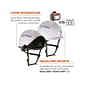 Ergodyne Skullerz 8975 Class C Safety Helmet & LED Light with MIPS Technology, 6-Point Suspension, White (60205)
