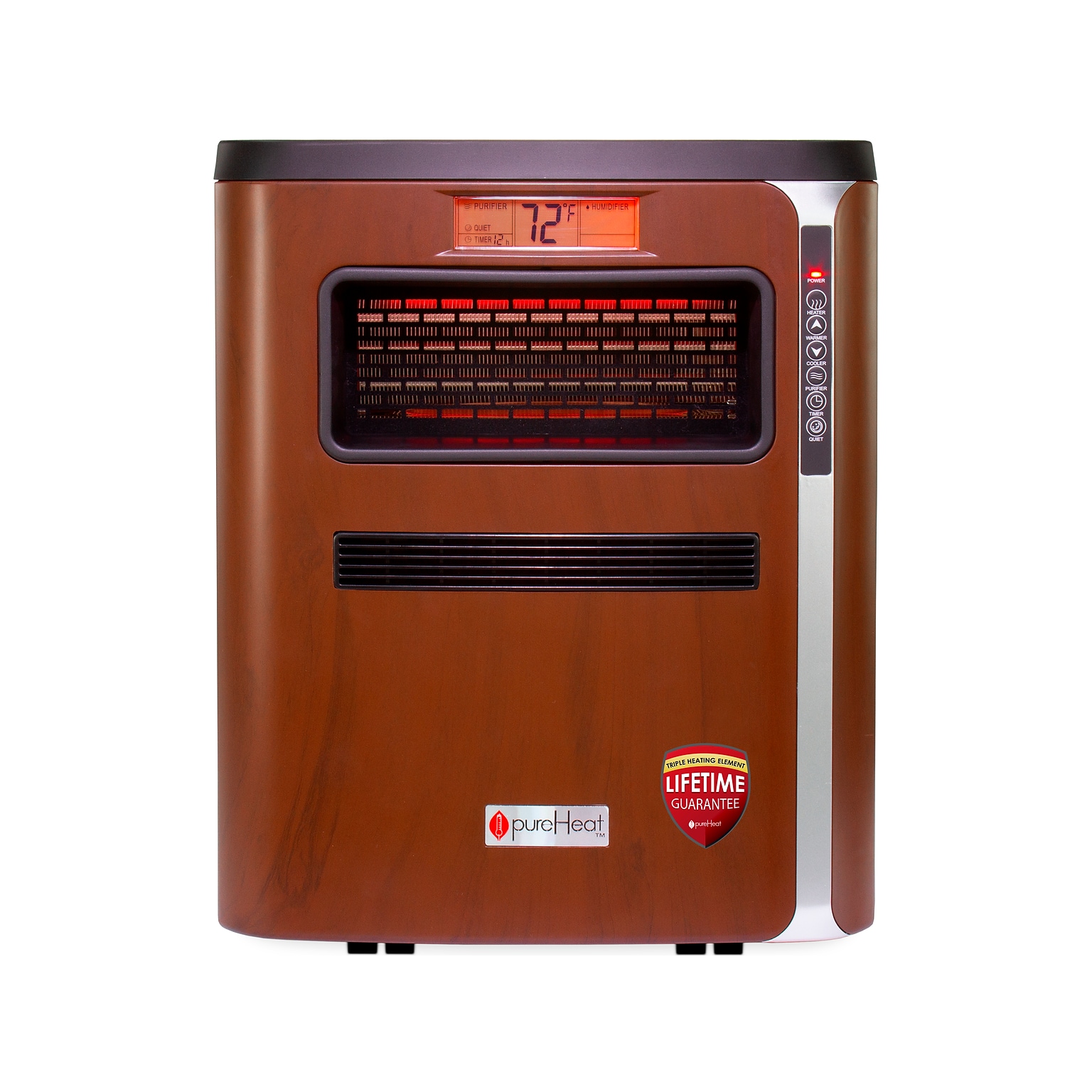 GreenTech Environmental pureHeat 3-in-1 1500-Watt 5200 BTU Infrared Electric Heater, Brown (PH3IN1V01US)