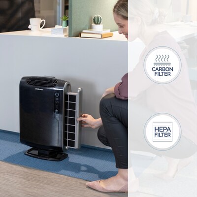 Fellowes AeraMax 190 Standing True HEPA Air Purifier, Black (9286101/AERAMAX)