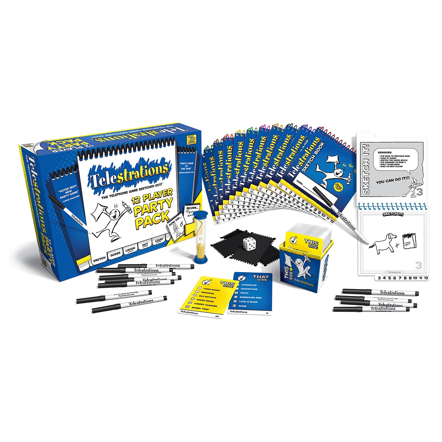 USAopoly Telestrations 12 Player: The Party Pack Game (USAPG000318)