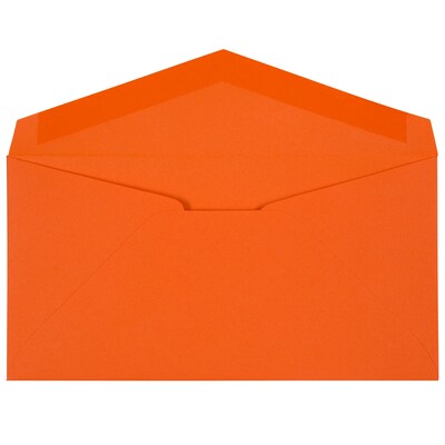 JAM Paper Monarch Open End Invitation Envelope, 3 7/8 x 7 1/2, Brite Hue Orange, 50/Pack (34097575