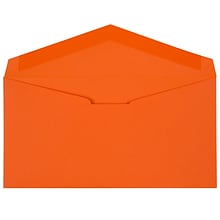 JAM Paper Monarch Open End Invitation Envelope, 3 7/8 x 7 1/2, Brite Hue Orange, 50/Pack (34097575