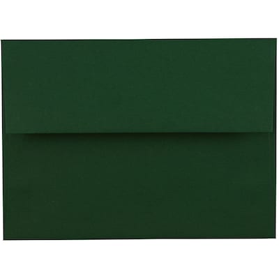 JAM Paper A6 Invitation Envelope, 4 7/5 x 6 1/2, Dark Green, 50/Pack (3157346I)
