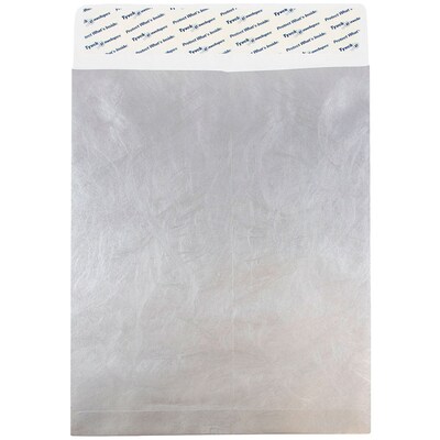 JAM Paper Open End Catalog Envelope, with Peel & Seal Closure, 11 1/2" x 14 1/2", Silver, 25/Pack (V021387)