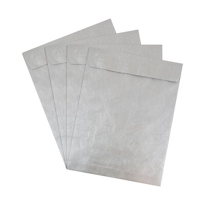 JAM Paper Open End Catalog Envelope, with Peel & Seal Closure, 11 1/2" x 14 1/2", Silver, 25/Pack (V021387)