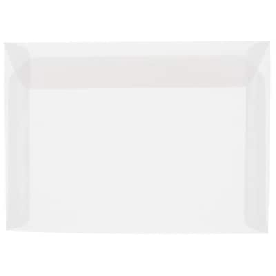 JAM Paper #13 Booklet Envelope, 10 x 13, Clear, 25/Pack (900840420)