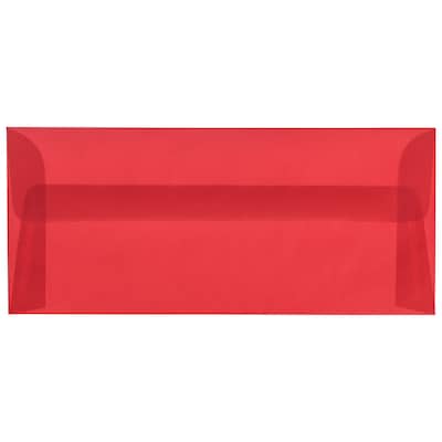 JAM Paper #10 Invitation Envelope, 4 1/8 x 9 1/2, Red, 25/Pack (PACV355)