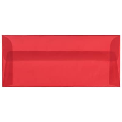 JAM Paper #10 Invitation Envelope, 4-1/8 x 9-1/2, Red, 25/Pack (PACV355)