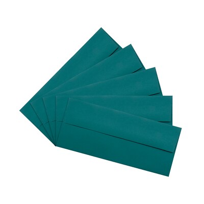 JAM Paper #10 Business Envelope, 4 1/8" x 9 1/2", Teal Blue, 50/Pack (63924024I)