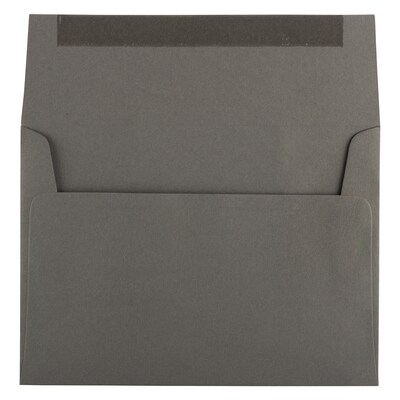 JAM Paper A7 Invitation Envelope, 5 1/4 x 7 1/4, Dark Gray, 25/Pack (36396434)