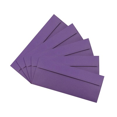 JAM Paper #10 Business Envelope, 4 1/8" x 9 1/2", Dark Purple, 25/Pack (563912516)