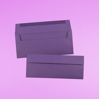 JAM Paper #10 Business Envelope, 4 1/8" x 9 1/2", Dark Purple, 25/Pack (563912516)