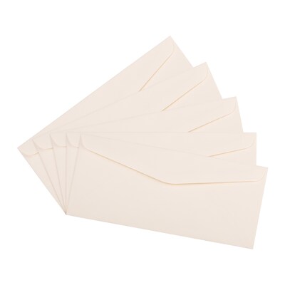 JAM Paper Strathmore #10 Business Envelope, 4 1/8" x 9 1/2", Natural White, 25/Pack (191170)