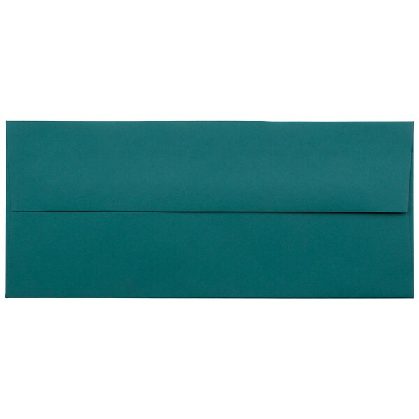 JAM Paper #10 Business Envelope, 4 1/8 x 9 1/2, Teal Blue, 50/Pack (63924024I)