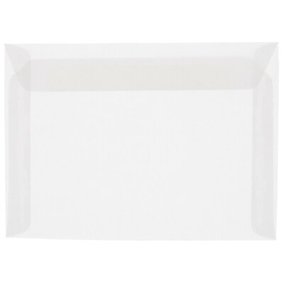 JAM Paper® 10 x 13 Booklet Envelopes, Clear Translucent Vellum, 10/pack (900840420D)