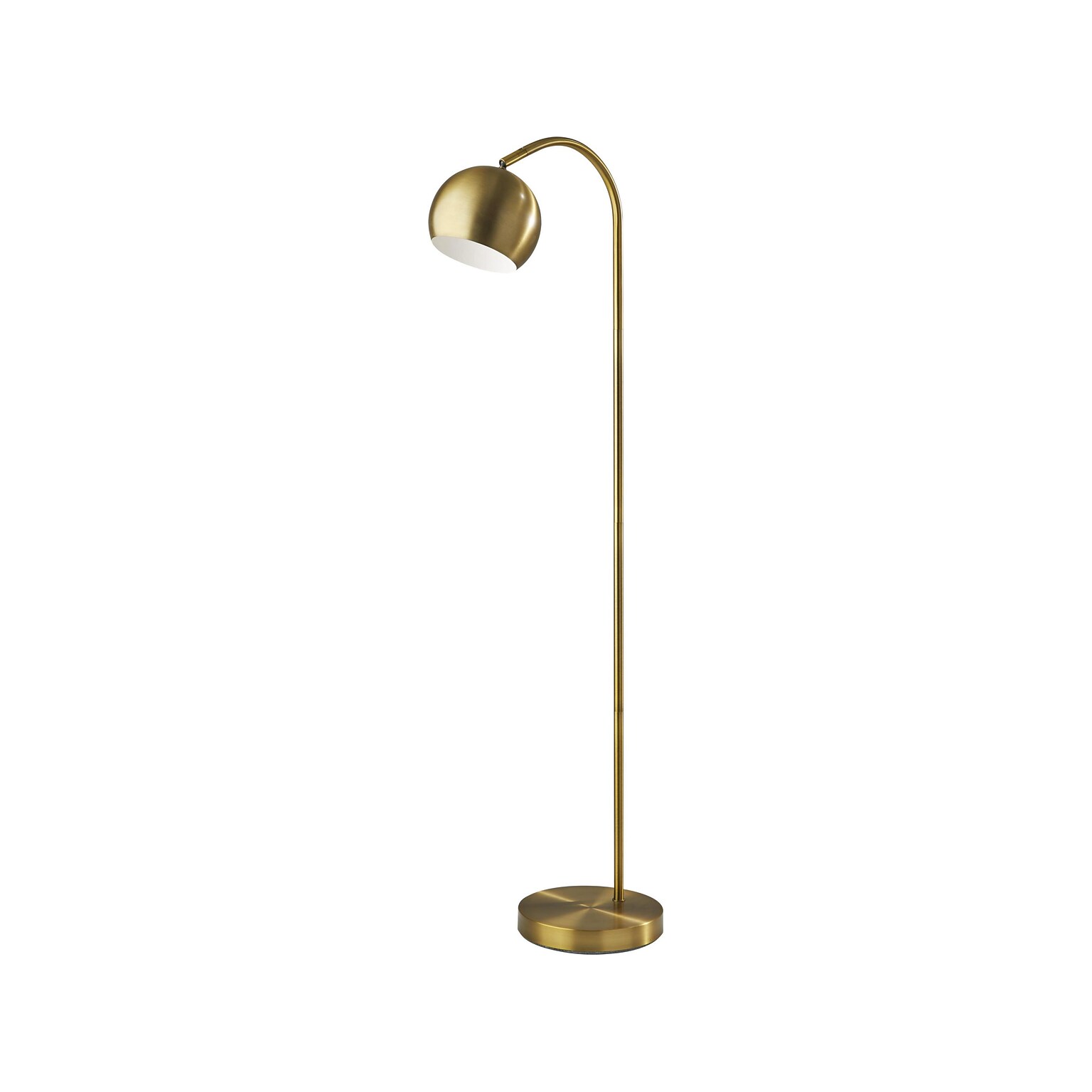 Adesso Emerson 59 Antique Brass Floor Lamp with Globe Shade (5138-21)