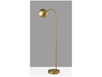 Adesso Emerson 59" Antique Brass Floor Lamp with Globe Shade (5138-21)