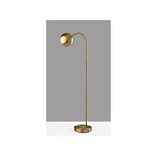 Adesso Emerson 59 Antique Brass Floor Lamp with Globe Shade (5138-21)