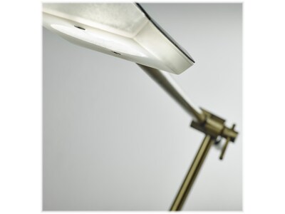 Adesso Vera 61" Antique Brass Floor Lamp with Rectangular Shade (4129-21)
