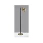 Adesso Clayton 56.5" Matte Black/Antique Brass Floor Lamp with Cylindrical Shade (3587-01)