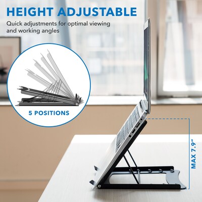 Mount-It! Height Adjustable Ventilated Laptop Riser, 15" Maximum Screen Size (MI-7270)